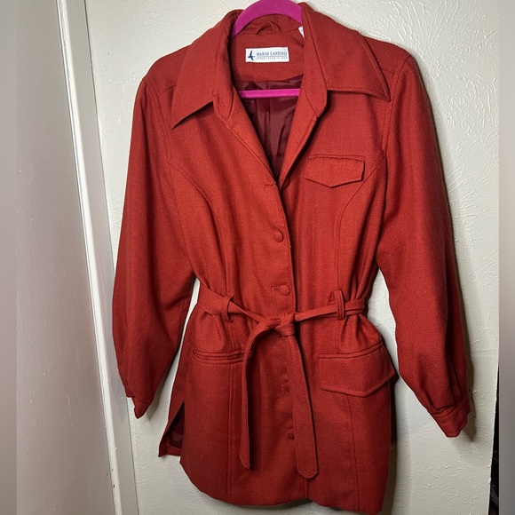 Vintage Marsh Landing Red Wool Jacket - Picture 1 of 9